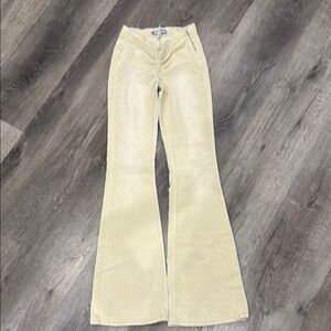 Urban Outfitters Cream Fluffy Trim Pants